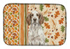 Liver Belton English Setter Heirloom Fall Dish Drying Mat Absorbent Dish Drying Mat Pad for Kitchen Counter Dish Drainer Mat for Countertop, 14 x 21", Multicolor