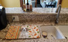 Liver Belton English Setter Heirloom Fall Dish Drying Mat Absorbent Dish Drying Mat Pad for Kitchen Counter Dish Drainer Mat for Countertop, 14 x 21", Multicolor