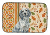 Blue Belton English Setter Heirloom Fall Dish Drying Mat Absorbent Dish Drying Mat Pad for Kitchen Counter Dish Drainer Mat for Countertop, 14 x 21", Multicolor