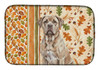 Isabella Dogue de Bordeaux Heirloom Fall Dish Drying Mat Absorbent Dish Drying Mat Pad for Kitchen Counter Dish Drainer Mat for Countertop, 14 x 21", Multicolor