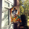 Dalmatian Thanksgiving House Flag Large Porch Sleeve Pole Decorative Outside Yard Banner Artwork Wall Hanging, Polyester, House Size, Multicolor