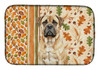 Bullmastiff Heirloom Fall Dish Drying Mat Absorbent Dish Drying Mat Pad for Kitchen Counter Dish Drainer Mat for Countertop, 14 x 21", Multicolor