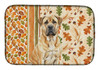 Fawn Boerboel Heirloom Fall Dish Drying Mat Absorbent Dish Drying Mat Pad for Kitchen Counter Dish Drainer Mat for Countertop, 14 x 21", Multicolor