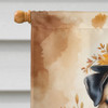 Pug Thanksgiving House Flag Large Porch Sleeve Pole Decorative Outside Yard Banner Artwork Wall Hanging, Polyester, House Size, Multicolor