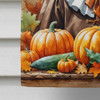 Yellow Labrador Retriever Thanksgiving House Flag Large Porch Sleeve Pole Decorative Outside Yard Banner Artwork Wall Hanging, Polyester, House Size, Multicolor