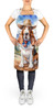 Basset Hound Cowboy Welcome Apron Cooking Kitchen Server Baking Crafts Gardening for Adult Women Men, Unisex, Large, Multicolor