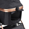 Pet Stroller, 4 Wheels Dog Stroller Rotate with Brakes, 66 lbs Weight Capacity, Puppy Stroller with Detachable Carrier, Storage Basket and Pet Pad, for Small to Medium Sized Dogs, Black