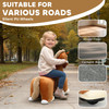 6V Battery Powered Ride on Horse with Music, Forward, Foot Pedal, Soft Touch, Washable Cover, for 1.5-5 Years Old