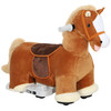6V Battery Powered Ride on Horse with Music, Forward, Foot Pedal, Soft Touch, Washable Cover, for 1.5-5 Years Old