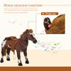 Kids Ride On Horse for Toddlers 3-5, with Realistic Sound, Stuffed Animal Horse Toy for Kids with Padding, Soft Feel, Brown