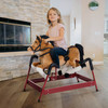 Kids Plush Rocking Horse Toy, Toddler Spring Rocker Rocking Horse With Realistic Sounds, for Children 3+ Years Old, Brown