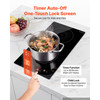 Induction Cooktop 12inch 2 Burners Built-in Electric Stove 110V 1800W, Countertop Induction Burner, with 9 Power Levels, LED Touch Screen, Ceramic Glass Surface, Child Lock, for Kitchen, RV