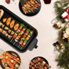 Smokeless Indoor Electric Grill with Removable Non-Stick Plate, 1500W Portable BBQ Griddle, Dishwasher Safe, Hot Pot Cooking, Kitchen Essential, Perfect Gift for Holidays, Christmas, and More