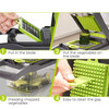 Vegetable Chopper Dicer with Container | Cheese Grater Mandoline Slicer Cabbage Shredder French Fry Cutter Stainless Steel for Veggie Onion Potato Fruit Food, Manual Hand Cooking Gadget for Kitchen