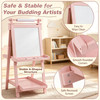 Three in one double-sided art stand with blackboard and magnetic whiteboard, suitable for educational toys in creative games