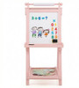 Three in one double-sided art stand with blackboard and magnetic whiteboard, suitable for educational toys in creative games