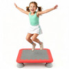 25.5 Inch Kids Mini Trampoline with Non-Slip EVA Jumping Surface, Rounded Edge PU Foam Foot Pads Compact Indoor Outdoor Balance Bounce Toy for Toddlers Ages 3+ Red