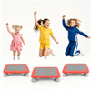 25.5 Inch Kids Mini Trampoline with Non-Slip EVA Jumping Surface, Rounded Edge PU Foam Foot Pads Compact Indoor Outdoor Balance Bounce Toy for Toddlers Ages 3+ Red