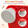 25.5 Inch Kids Mini Trampoline with Non-Slip EVA Jumping Surface, Rounded Edge PU Foam Foot Pads Compact Indoor Outdoor Balance Bounce Toy for Toddlers Ages 3+ Red