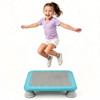 25.5 Inch Kids Mini Trampoline with Non-Slip EVA Jumping Surface, Rounded Edge PU Foam Foot Pads Compact Indoor Outdoor Balance Bounce Toy for Toddlers Ages 3+ Blue