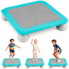 25.5 Inch Kids Mini Trampoline with Non-Slip EVA Jumping Surface, Rounded Edge PU Foam Foot Pads Compact Indoor Outdoor Balance Bounce Toy for Toddlers Ages 3+ Blue