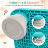 25.5 Inch Kids Mini Trampoline with Non-Slip EVA Jumping Surface, Rounded Edge PU Foam Foot Pads Compact Indoor Outdoor Balance Bounce Toy for Toddlers Ages 3+ Blue