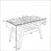 Full Size 54 Inch Foosball Table for Home Game Room with Ergonomic Handles Includes 2 Balls Ideal for Casual Gaming