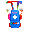 Toddler Golf Set with 4 Balls 4 Clubs 2 Holes 2 Flags Golf Cart Indoor Outdoor Golf Game Gift For 3-5 Years Old Kids
