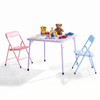 Kids PicnicTableand 2 Chairs Set, FoldableTablefor Backyard, Camping and Crafts, Pastel