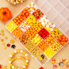 1510 Pcs Fall Bracelets Beads Kit with 24 Grid Storage Box Maple Leaf Pumpkin Star Shaped Clay Beads for Jewelry Making Beads Heishi Beads for DIY Craft Thanksgiving Harvest Party Gift