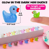 200pcs Luminous Mini Resin Ducks, Tiny Duck Bulk Glow in The Dark Small Plastic Miniature Ducks Figures for Dollhouse Decor Micro Garden Home Landscape Aquarium Craft Gifts Party Favors Toys