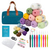 Floral Hair Tie Kit for Beginners -1 Packs- Crochet Hairtie Collection [US Warehouse]