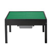 Kids Wooden Activity Table, Building Blocks Double-Sided Tabletop, Multi-Purpose Activity Play Table with 2 Storage Bins for Kids 3+ Years, Large Storage Space, Present for Boys & Girls, Black