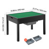 Kids Wooden Activity Table, Building Blocks Double-Sided Tabletop, Multi-Purpose Activity Play Table with 2 Storage Bins for Kids 3+ Years, Large Storage Space, Present for Boys & Girls, Black