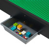 Kids Wooden Activity Table, Building Blocks Double-Sided Tabletop, Multi-Purpose Activity Play Table with 2 Storage Bins for Kids 3+ Years, Large Storage Space, Present for Boys & Girls, Black