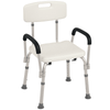 Adjustable Medical Shower Chair, Bath Mate, with Armrests, White