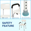 Adjustable Medical Shower Chair, Bath Mate, with Armrests, White