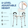 Adjustable Medical Shower Chair, Bath Mate, with Armrests, White