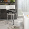 Adjustable Medical Shower Chair, Bath Mate, with Armrests, White