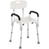Adjustable Medical Shower Chair, Bath Mate, with Armrests, White