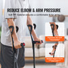 Forearm Crutches for Adults, Folding Walking Forearm Crutches with 10-Level Adjustable Height, Lightweight Aluminum Medical Crutches with Open Cuff for Leg Injury Surgery Disabled, 1 Pair 350LBS