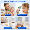 3-in-1 Infrared Ear Thermometer - Fast Digital Reading, Fever Alert, Silent Mode, Memory - Baby Medical Essential for Home Use - White