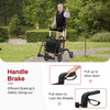 Folding Rollator Walker with 8-inch Wheels and Seat