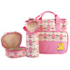 5PCS Baby Nappy Diaper Bags Set Mummy Diaper Shoulder Bags w/ Nappy Changing Pad Insulated Pockets Travel Tote Bags For Mom Dad