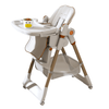 Adjustable Baby High Chair 0-6 Years – Portable Infant Feeding Seat with Safety Belt, Silent Lockable Wheels & Easy-Clean Design for Home, Dining, Living Room, Bedroom (White)