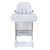 Adjustable Baby High Chair 0-6 Years – Portable Infant Feeding Seat with Safety Belt, Silent Lockable Wheels & Easy-Clean Design for Home, Dining, Living Room, Bedroom (White)