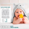 Hooded Baby Towel (33x33 Inch) - Soft Terry Cotton with Elephant Design