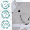 Hooded Baby Towel (33x33 Inch) - Soft Terry Cotton with Elephant Design