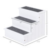 Wooden Carpeted Non Slip Pet Stairs Ramp
