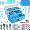 Satianyou Cake Decorating Tools Supplies Kit, 236 Pieces Baking Accessories with Storage Case, Frosting Piping Kit, Piping Bags and Tips Set with 36 Numbered Piping Tips, Pastry Bags for Cake(236)